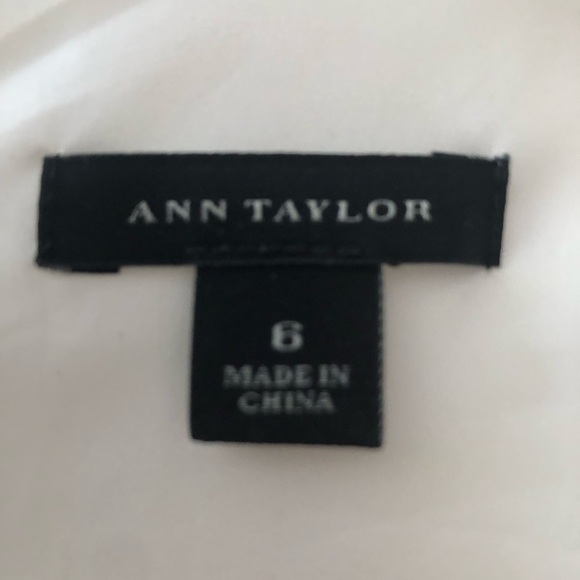 Ann Taylor black & winter white sleeveless dress classic style size 6 - Picture 5 of 5